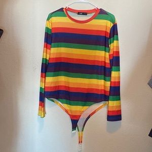 SHEIN rainbow onesie. Size: XL